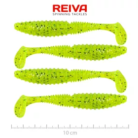   Reiva Zander Power Shad 10cm 7.05gr 4pcs/pack (Fluo Green Glitter II.)