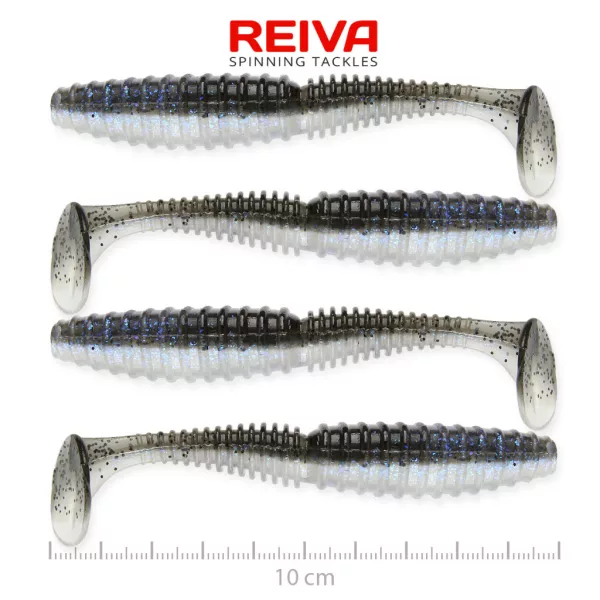 Reiva Zander Power Shad Magic Fish 10cm Umpan Plastik 4db