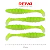 Reiva Zander Power Shad 10cm 7.05gr 4pcs/pack (Fluo Green Glitter I.) Plastic lure