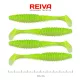 Reiva Zander Power Shad 10cm 7.05gr 4pcs/pack (Fluo Green Glitter I.) Plastic lure