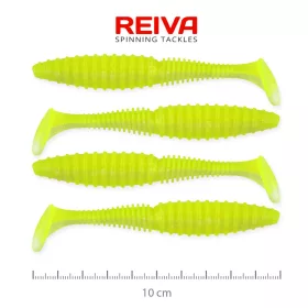   Reiva Zander Power Shad 10cm 7.05gr 4pcs/pack (Fluo Green) Plastic lure