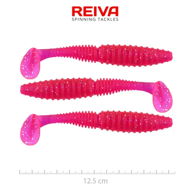 Reiva Zander Power Shad Japanese Red 12,5cm Umpan Plastik 3db