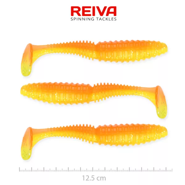 Reiva Zander Power Shad Shiny Orange 12,5cm Przynęta Plastikowa 3szt