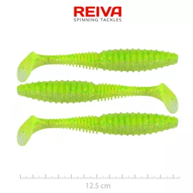   Reiva Zander Power Shad Flash Chartreuse 12,5cm Umpan Plastik 3db