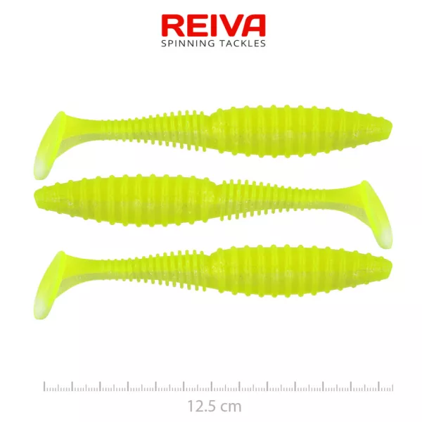 Reiva Zander Power Shad Flash Lemonade 12,5cm Umpan Plastik 3db