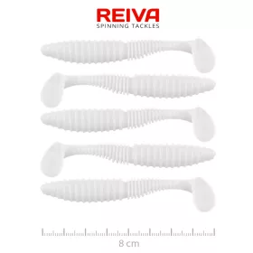   Reiva Zander Power Shad 8cm 3,18gr 5szt/opak. (Biały) Przynęta plastikowa