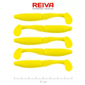   Reiva Zander Power Shad 8cm 3,18gr 5szt/opak. (Cytrynowy Żółty) Przynęta plastikowa