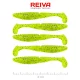Reiva Zander Power Shad 8cm 3,18gr 5szt/opak. (Fluo Zielony Brokat II.) Przynęta plastikowa
