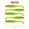 Reiva Zander Power Shad 8cm 3,18gr 5szt/opak. (Zielono-Pomarańczowy Brokat) Przynęta plastikowa