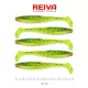 Reiva Zander Power Shad 8cm 3,18gr 5szt/opak. (Zielono-Pomarańczowy Brokat) Przynęta plastikowa