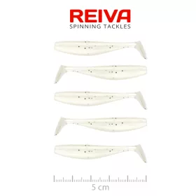   Reiva Flat Minnow Shad Pearl White 5cm 1,3gr Plastikowa Przynęta 5szt.