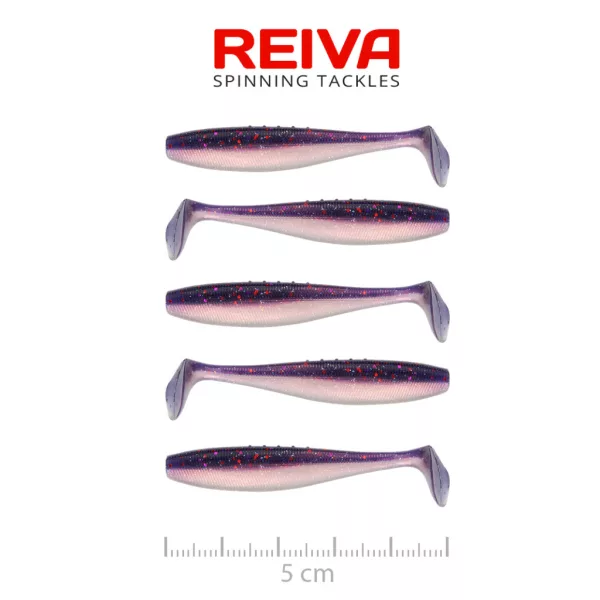 Reiva Flat Minnow Shad Purple Pearl 5cm 1,3gr Plastikowa Przynęta 5szt.
