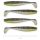 Reiva Flat Minnow Shad 10cm 4szt/op. (Czarno-Srebrny Brokat) przynęta gumowa