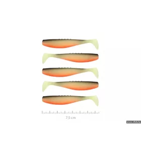   Reiva Flat Minnow Shad 10cm 4szt/op. (Czarno-Biało-Pomarańczowy) przynęta gumowa