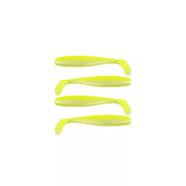 Reiva Flat Minnow Shad 10cm 4szt/opakowanie (Żółto-Srebrny)