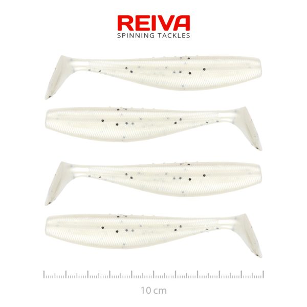 Reiva Flat Minnow Shad 10cm Pearl Dot Przynęta Plastikowa 4szt