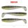 Reiva Flat Minnow shad 12.5cm 3pcs/pack (Black-Silver Glitter) Plastic lure