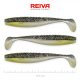 Reiva Flat Minnow shad 12.5cm 3pcs/pack (Black-Silver Glitter) Plastic lure