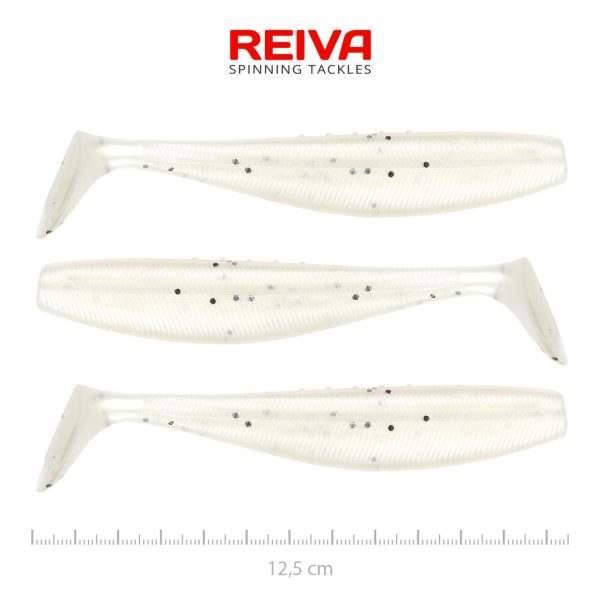 Reiva Flat Minnow Shad 12,5cm Gyöngyház Pont Műcsali 3db