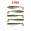 Reiva Flat Minnow shad 7.5cm 5pcs/pack (Black-Silver Glitter) Plastic lure