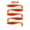 Reiva Flat Minnow shad 7.5cm 5pcs/pack (Green-Orange Glitter) Plastic lure