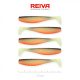 Reiva Flat Minnow shad 7.5cm 5pcs/pack (Black-White-Orange) Plastic lure