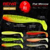 Reiva Flat Minnow shad 7.5cm 5pcs/pack (Black-White-Orange) Plastic lure