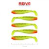 Reiva Flat Minnow shad 7.5cm 5pcs/pack (Green-Red Glitter) Plastic lure