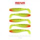 Reiva Flat Minnow shad 7.5cm 5pcs/pack (Green-Red Glitter) Plastic lure