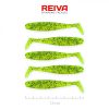 Reiva Flat Minnow shad 7.5cm 5pcs/pack (Green Glitter) Plastic lure