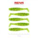 Reiva Flat Minnow shad 7.5cm 5pcs/pack (Green Glitter) Plastic lure