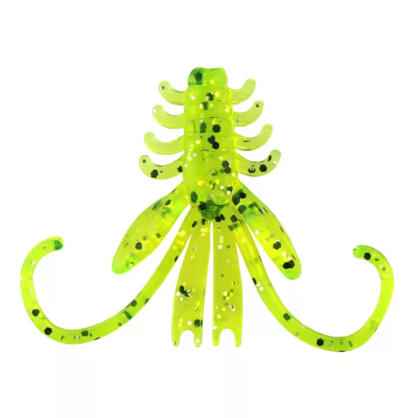 Reiva NYMPH 6cm 12pcs/pack Fluo Green Glitter Plastic lure