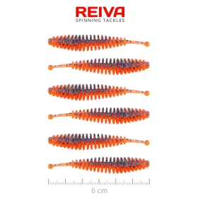 Reiva Tiny Worm Orange Disco 6cm Przynęta Plastikowa 6szt