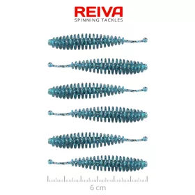 Reiva Tiny Worm Blue Shiner 6cm Przynęta Plastikowa 6szt