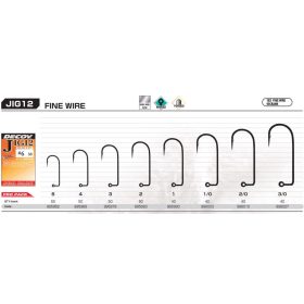   Decoy Pro Pack Jig12 Fine Wire #4 Haczyk Jigowy Jednogrotowy z Oczkiem i Zadziorami 50szt