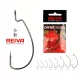 Reiva Offset Worm Czarny 4/0 3szt/opakowanie Haczyk na ryby drapieżne z oczkiem i zadziorem