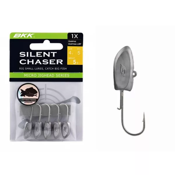 BKK Silent Chaser Microjig - Harpax Darting LRF 4#, 3.5g, 5db/csomag Główka jigowa