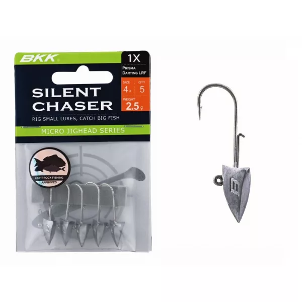 BKK Silent Chaser Microjig - Prisma Darting LRF 6#, 1.8g, 5 szt./opakowanie Główka jigowa