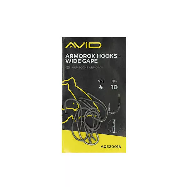 Avid Armorok Hooks Wide Gape Size 8 Haczyk do Wędkowania Karpiowego