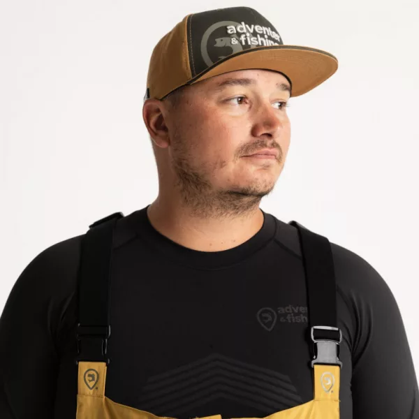 Adventer Fishing Cap Khaki With A Straight Flap Czapka z daszkiem