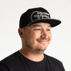   Adventer Fishing Cap Black With A Straight Flap Czapka z daszkiem