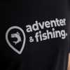 Adventer & Fishing Czarna Koszulka z krótkim rękawem M