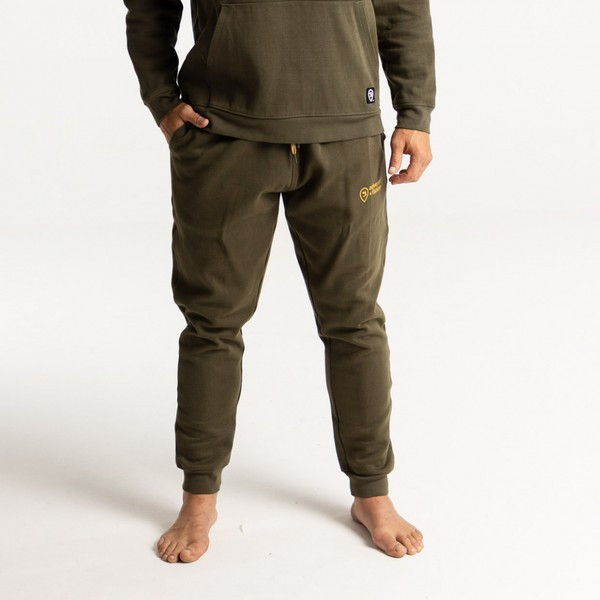 Adventer Bawełniane spodnie dresowe Khaki XL