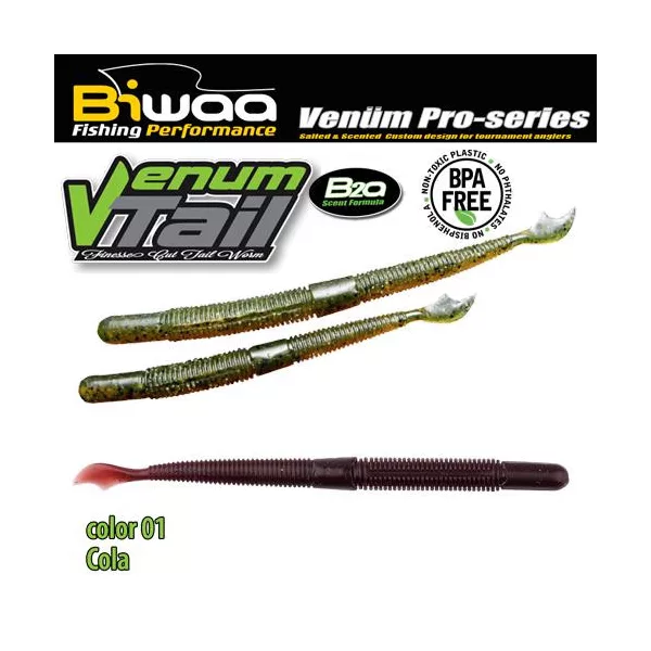 Biwaa Venum Tail 10cm 01 Cola Gumowa przynęta 10 szt.
