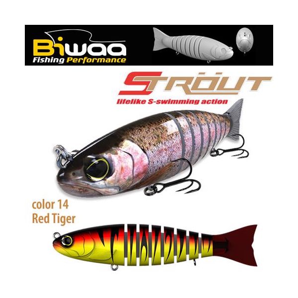 Biwaa Strout 14cm 29gr 14 Red Tiger Wobbler 1szt