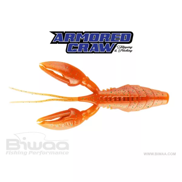 Biwaa Armored Craw 7,5cm 03 Orange Green Gumowa Przynęta 8szt