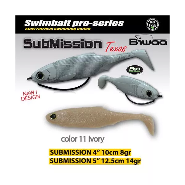 Biwaa Submission 10cm 11 Ivory Guma 4szt