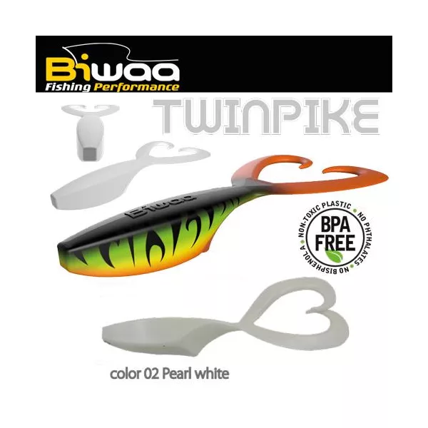 Biwaa Twinpike 15cm 24gr 02 Pearl White Guma 3szt