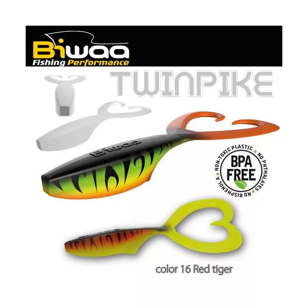 Biwaa Twinpike 15cm 24gr 16 Red Tiger Guma 3szt