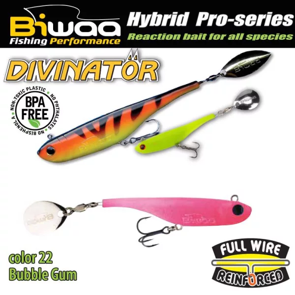 Biwaa Divinator Mini 9,5cm 9gr 22 Bubble Gum Spinnertail 1szt.